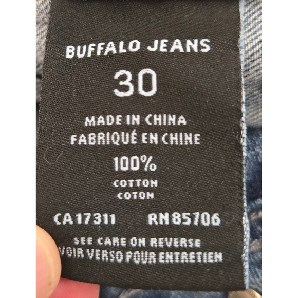 BUFFALO Jeans BRIVEN W30‎ L31 Mens THRASHD Relaxed Straight Y2K Light Wash - Picture 3 of 14